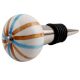 Blue Brown Rays Ceramic Wine Stopper (Pack Of One Piece)